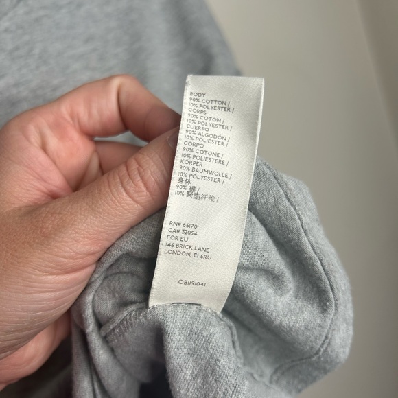 Free People We The Free You Rock Cotton Tee Short Sleeve Heather Grey size Small - Picture 9 of 9